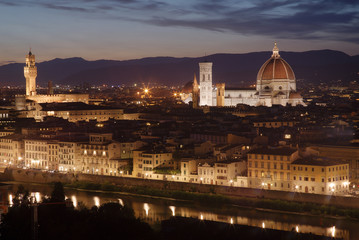 View of the Cathedral of Santa Maria del Fiore from Piazzale Michelangelo. Florence. Italy.