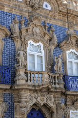 Fototapeta na wymiar Palace of Raio (Palacio do Raio, 1754) - Baroque end Rococo style palace decorated with azulejo tiles in the center of Braga. Portugal.