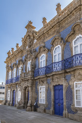 Fototapeta na wymiar Palace of Raio (Palacio do Raio, 1754) - Baroque end Rococo style palace decorated with azulejo tiles in the center of Braga. Portugal.