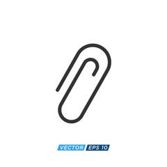 Fototapeta premium Paper Clip Icon Design Vector