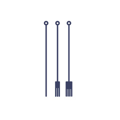 tattoo needles line icons, vector illustration
