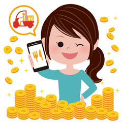 女性 買い物　ポイントアップ