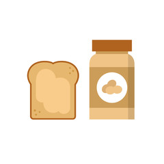 toast with peanut butter icons