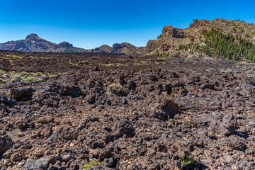 Schroffe Kraterlandschaft in den Bergen Teneriffas
