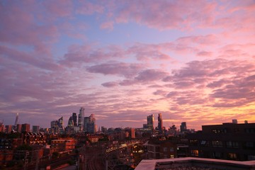 City of London sunset