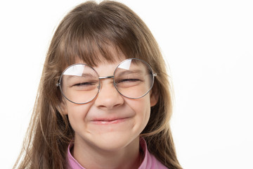 Fototapeta premium Portrait of a girl in glasses