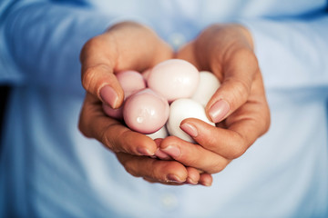 egg in hands