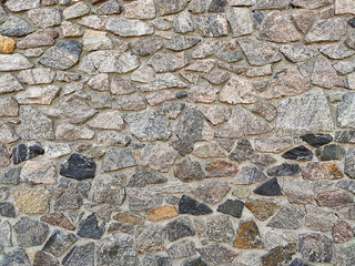 Background of large stones wall texture with different colors