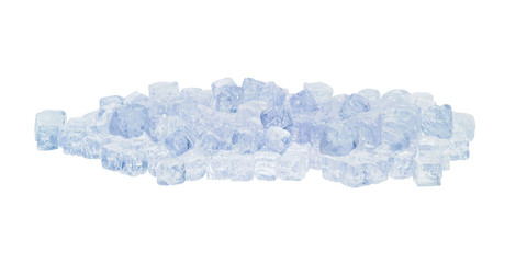 group of ice cubes, isolated on white background