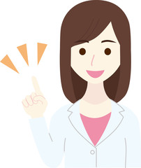 若い白衣の女性