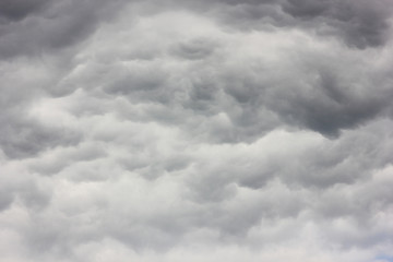 dark clouds before a thunderstorm