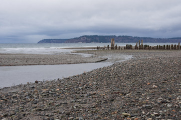 Beautiful morning landscape in Picnic Point area, WA, USA