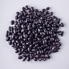 fresh organic natural beans on a white background
