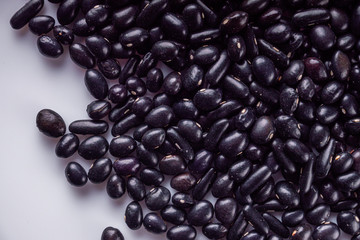 fresh organic natural beans on a white background