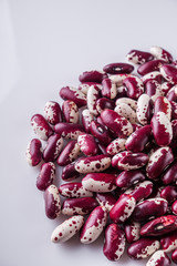 fresh organic natural beans on a white background