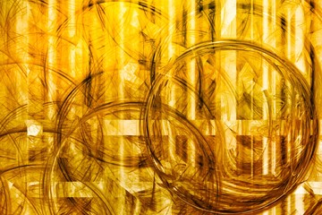 Golden Christmas lights, abstract background for design. Suitable for wallpapers and posters, web, cards, etc.