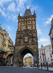 Fototapeta na wymiar Powder Tower of Prague in Czech Republic.