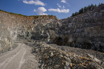 Open pit chromium chrome ore quarry mine