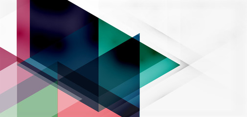 Geometric abstract background, mosaic triangle and hexagon shapes. Trendy abstract layout template for business or technology presentation, internet poster or web brochure cover, wallpaper