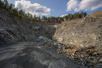 Open pit chromium chrome ore quarry mine