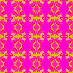 bright pink seamless pattern. colorful fabric, cover. floral ornament in Oriental style. print, template.