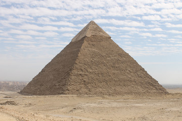 Fototapeta na wymiar Giza Pyramids in Cairo, Egypt, ancient Egyptian civilization landmark 
