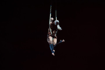 Air acrobat in the circus