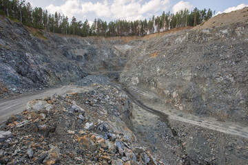 Open pit chromium chrome ore quarry mine