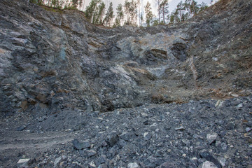 Open pit chromium chrome ore quarry mine