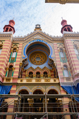 Fototapeta na wymiar Jubilee Synagogue Prague in Czech Republic.