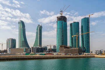 The Manamah skyline in Bahrain