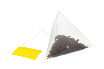 Tea bag isolated on a white background.