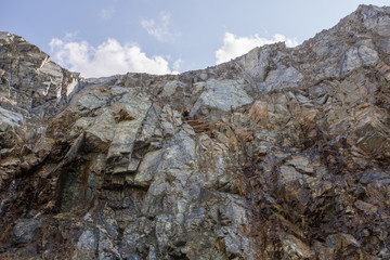 Fototapeta na wymiar Open pit chromium chrome ore quarry mine