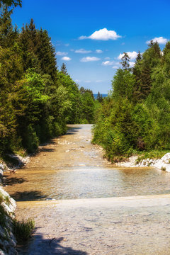 Wasserlauf im Jenbachparadies bei Bad Feilnbach