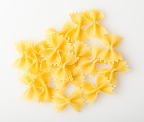 farfalle isolated on white background paste