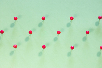 Group of pushpins. Social distancing concept.