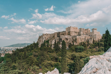 The ruins of the Acropolis, Athens Greece