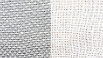 Dark grey and white fabric texture, cotton, abstract background, 16:9, copy space