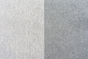 Fototapeta premium Dark grey and white fabric texture, woven plaid with natural patterns, abstract background, 16:9, copy space