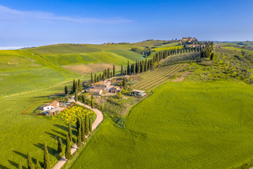 Aerial view Tuscany