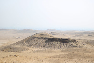 Giza Pyramids in Cairo, Egypt, ancient Egyptian civilization landmark 