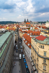Naklejka na ściany i meble Architecture and landmark skyline of Prague in Czech Republic.