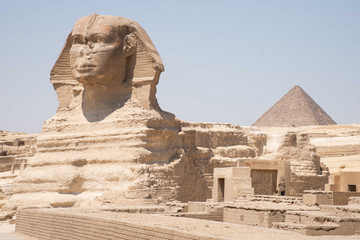 Giza Pyramids and Sphinx in Cairo Egypt ancient Egyptian civilization landmark