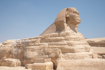 Giza Pyramids and Sphinx in Cairo Egypt ancient Egyptian civilization landmark