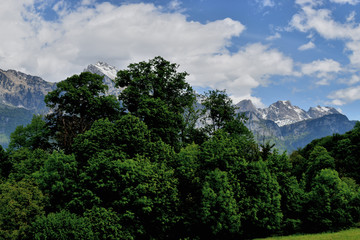 idyllische Panoramalandschaft in der Schweiz im Mai 2020