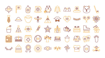 bundle of canadian set icons