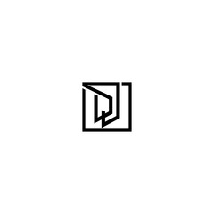 JD J D Letter Logo Design Template