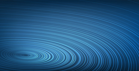 Circle Blue Digital Sound Wave,technology and earthquake wave concept,design for music industry,Vector,Illustration.