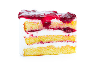  Jam Strawberry Cake on a white background