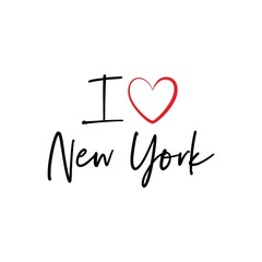 I love New York calligraphy vector design